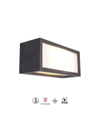 UTAH * APLIQUE EXTERIOR GRIS OSCURO  IP65 - 1L*E27